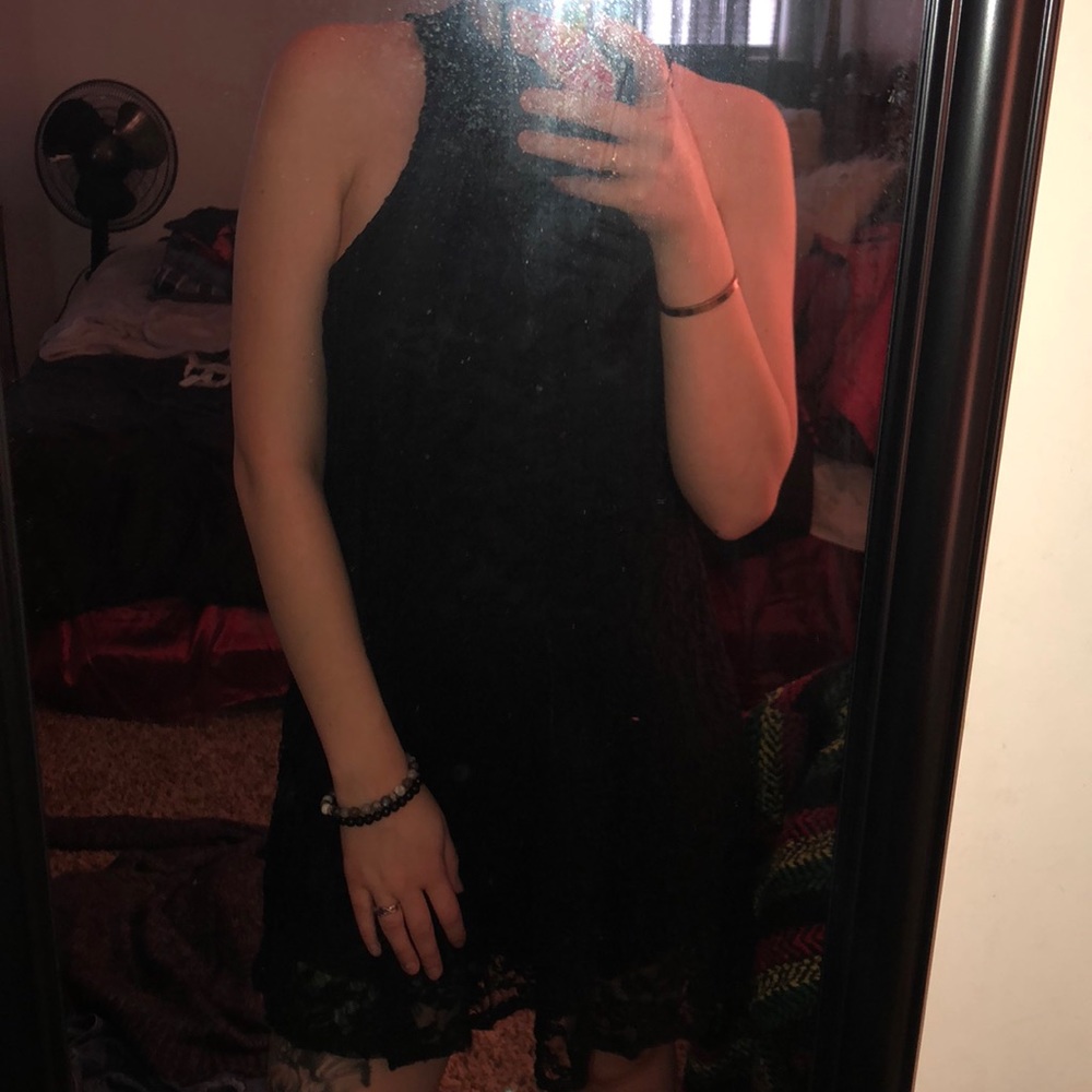 Black lace dress